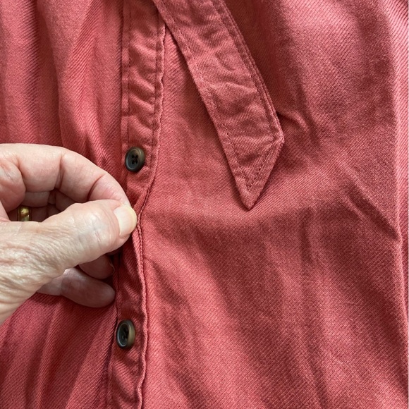 Croft & Barrow A-Line Shirtdress Short Sleeve Knee Length Mauve Pink Size Small - Picture 9 of 11